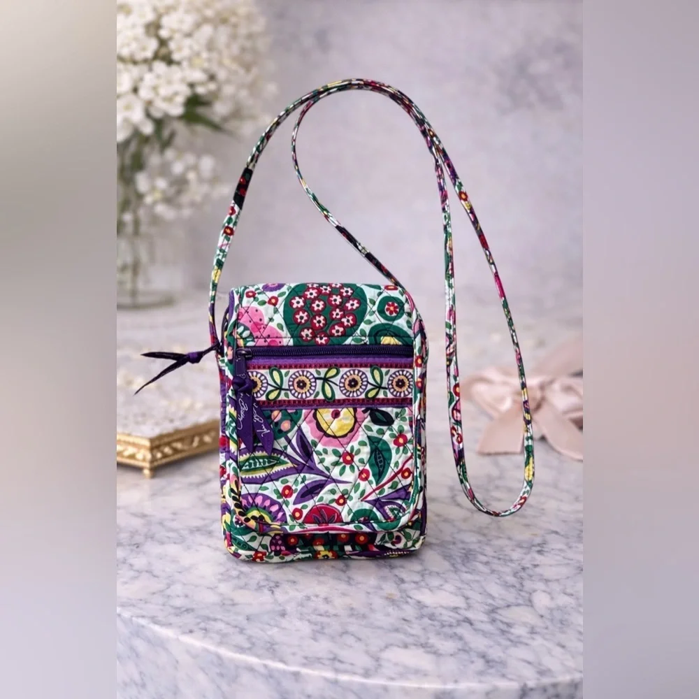 Vera Bradley Viva La Vera Mini Hipster Crossbody Bag Retired Floral Quilted